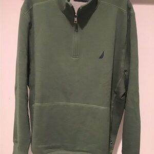 Nautica Men's Olive Zip-Up Sweater